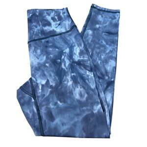 Gymshark Elevate Leggings Lakeside Blue Spray Die Womens Size Medium